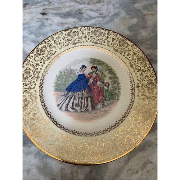 Plates Antique RARE FIND 23 Karat Imperial  Salem China Plates #collectors - Picture 8 of 11